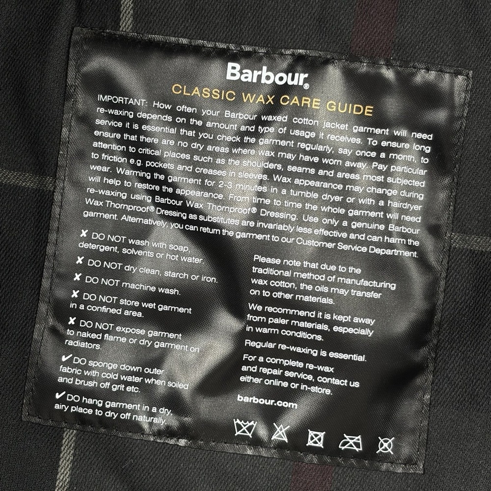 Barbour x Ganni Jacket Womens 8 Black Tartan Waxed Hooded Smock Anorak NWT - Picture 12 of 14
